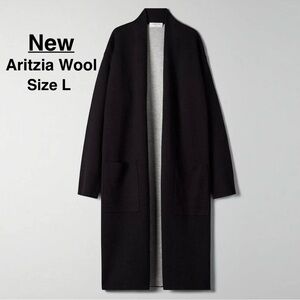 New Aritzia Babaton Wool Lance cardigan charcoal/grey Size L with tags⭐️⭐️⭐️⭐️
